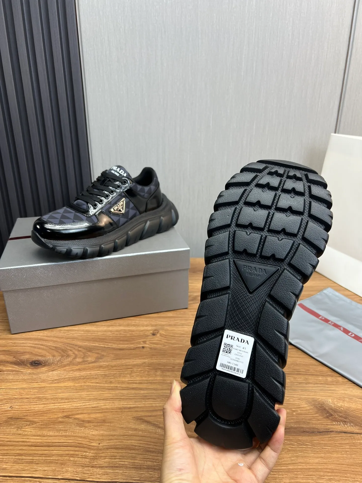 Men's shoes 💰560💰 [PRADA] Men's shoes are popular in the counter, official website is synchronized, 1 high-quality shipment ✔️Original cowhide + cowhide lining, 1🆚1 replica, original sole, 38-45 (45 customized, non-refundable)